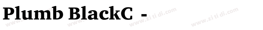 Plumb BlackC细体字体转换